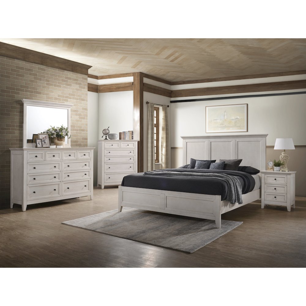 San Mateo 6-Drawer Standard Chest, Rustic White