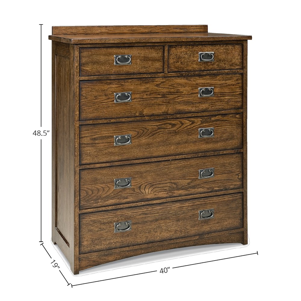 Oak Park 6-Drawer Chest, Mission
