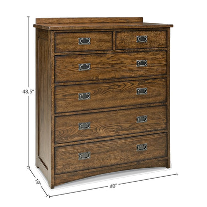 Oak Park 6-Drawer Chest, Mission