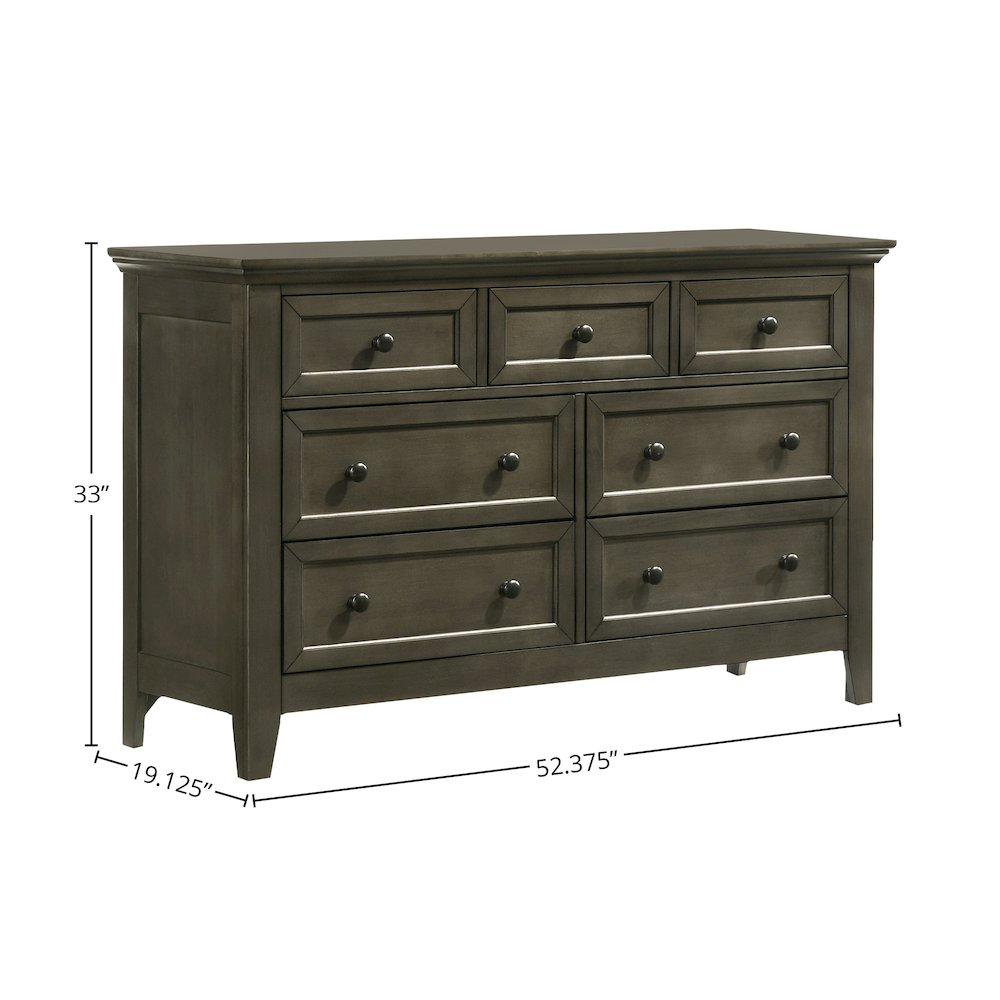 San Mateo Youth 7-Drawer Dresser, Gray