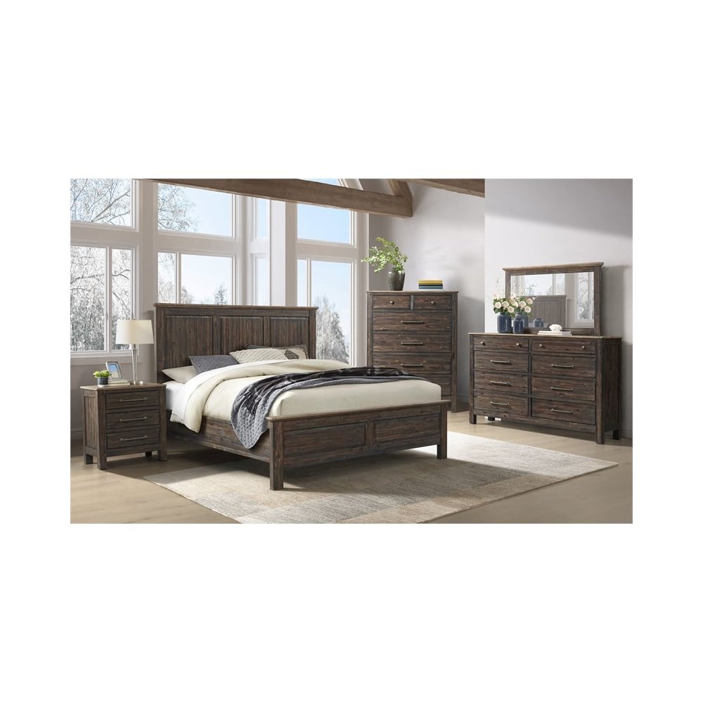 Intercon Transitions King Standard Bed in Driftwood and Sable