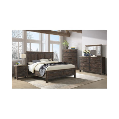 Intercon Transitions King Standard Bed in Driftwood and Sable