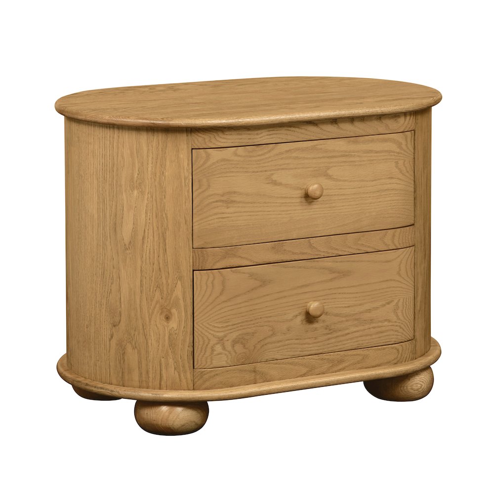 Astrid 2 - Drawer Nightstand In Solid Oak Wood