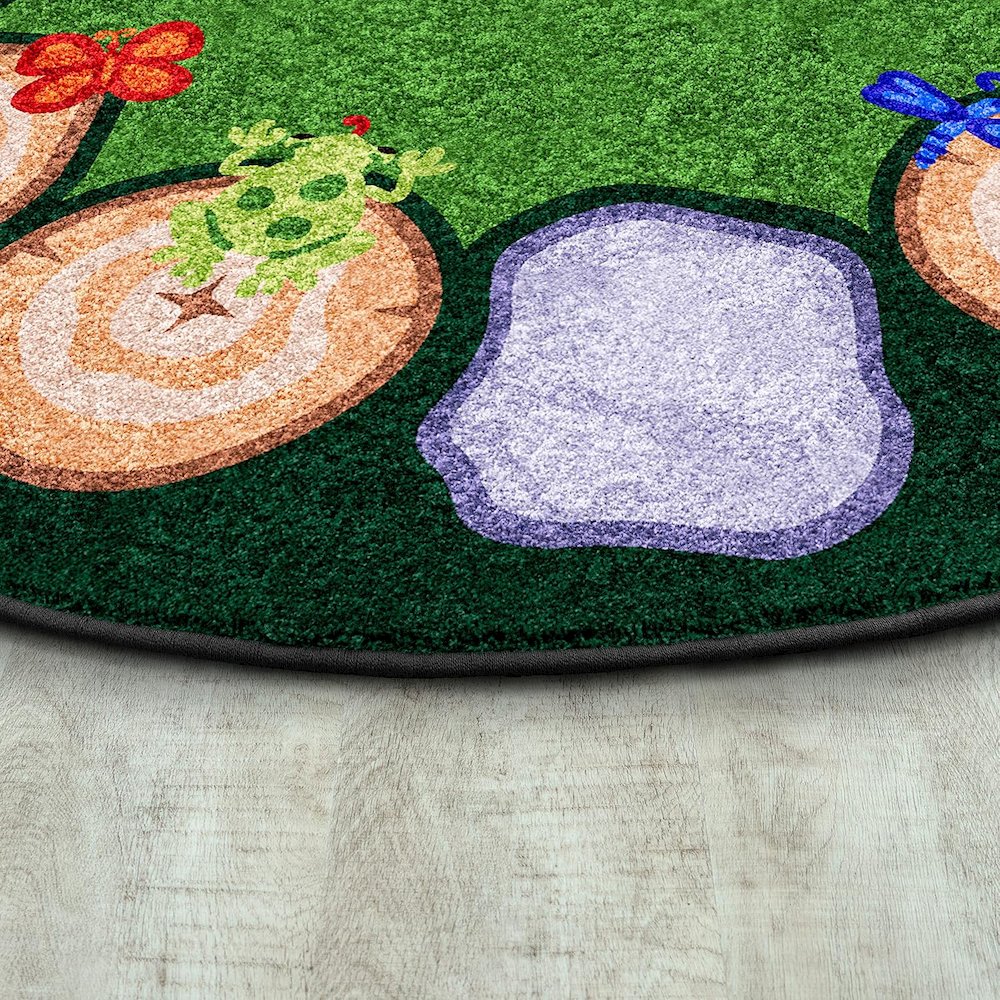 Kid Essentials Stumped 5'4" x 7'8" Oval Area Rug in Color Multi