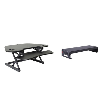 Rocelco 46" Height Adjustable Corner Standing Desk Converter