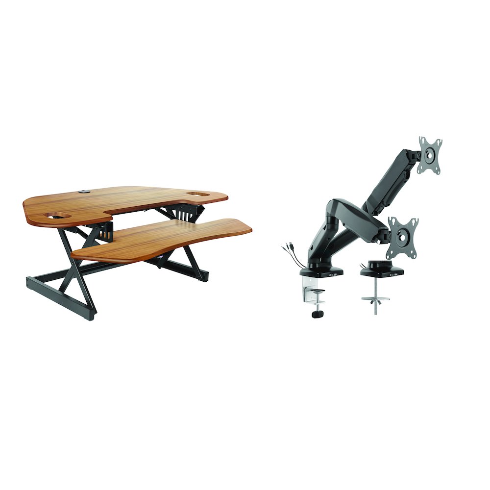 46" Height Adjustable Corner Standing Desk Converter