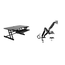 45" Height Adjustable Standing Desk Converter with Premium Dual Monitor Mount