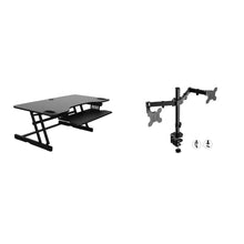 45" Height Adjustable Standing Desk Converter with Dual Monitor Mount
