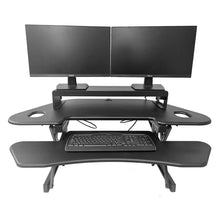 Rocelco 46" Height Adjustable Corner Standing Desk Converter - Dual Monitor Stand BUNDLE