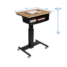 Rocelco 28" Height Adjustable Mobile School Standing Desk