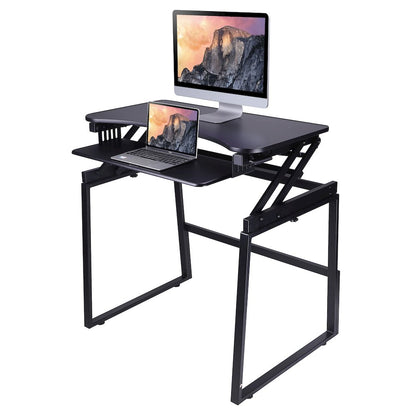 32" Height Adjustable Standing Desk Converter with Floor Stand BUNDLE