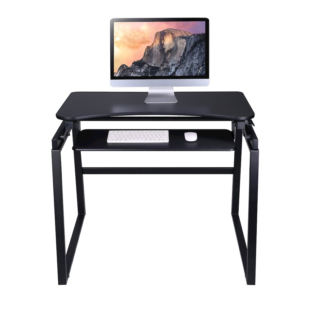 32" Height Adjustable Standing Desk Converter with Floor Stand BUNDLE