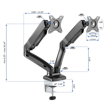 46" Height Adjustable Corner Standing Desk Converter