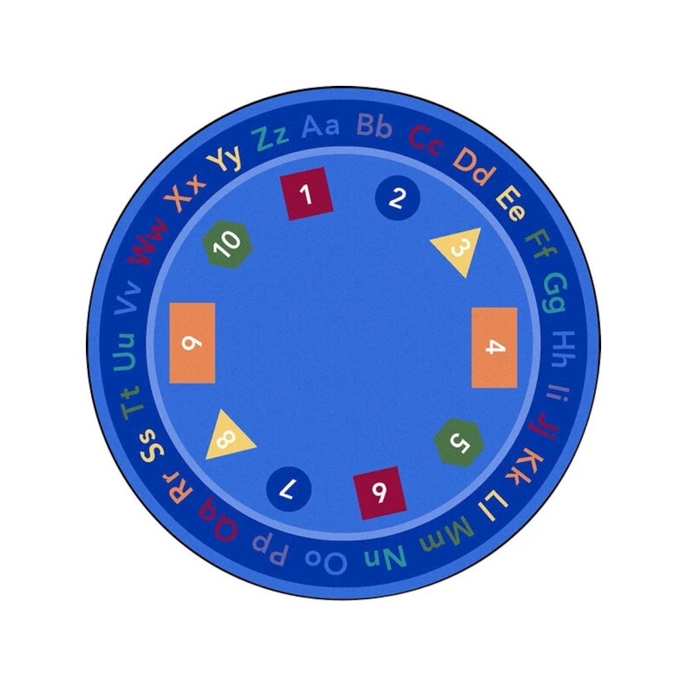 Kid Essentials STEAM 13'2" Round Area Rug in Color Technology