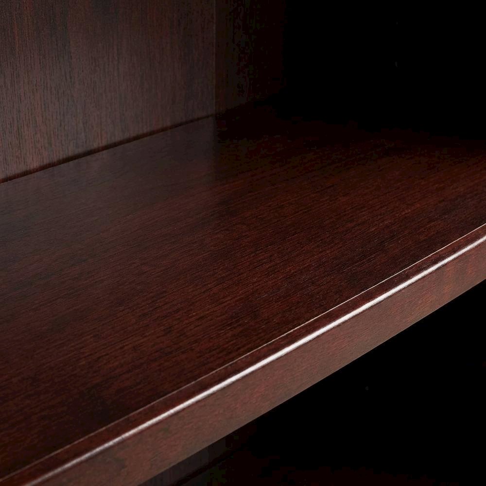 Cherry Finish Single Wide Bookcase with 5 Shelves and Adjustable Storage