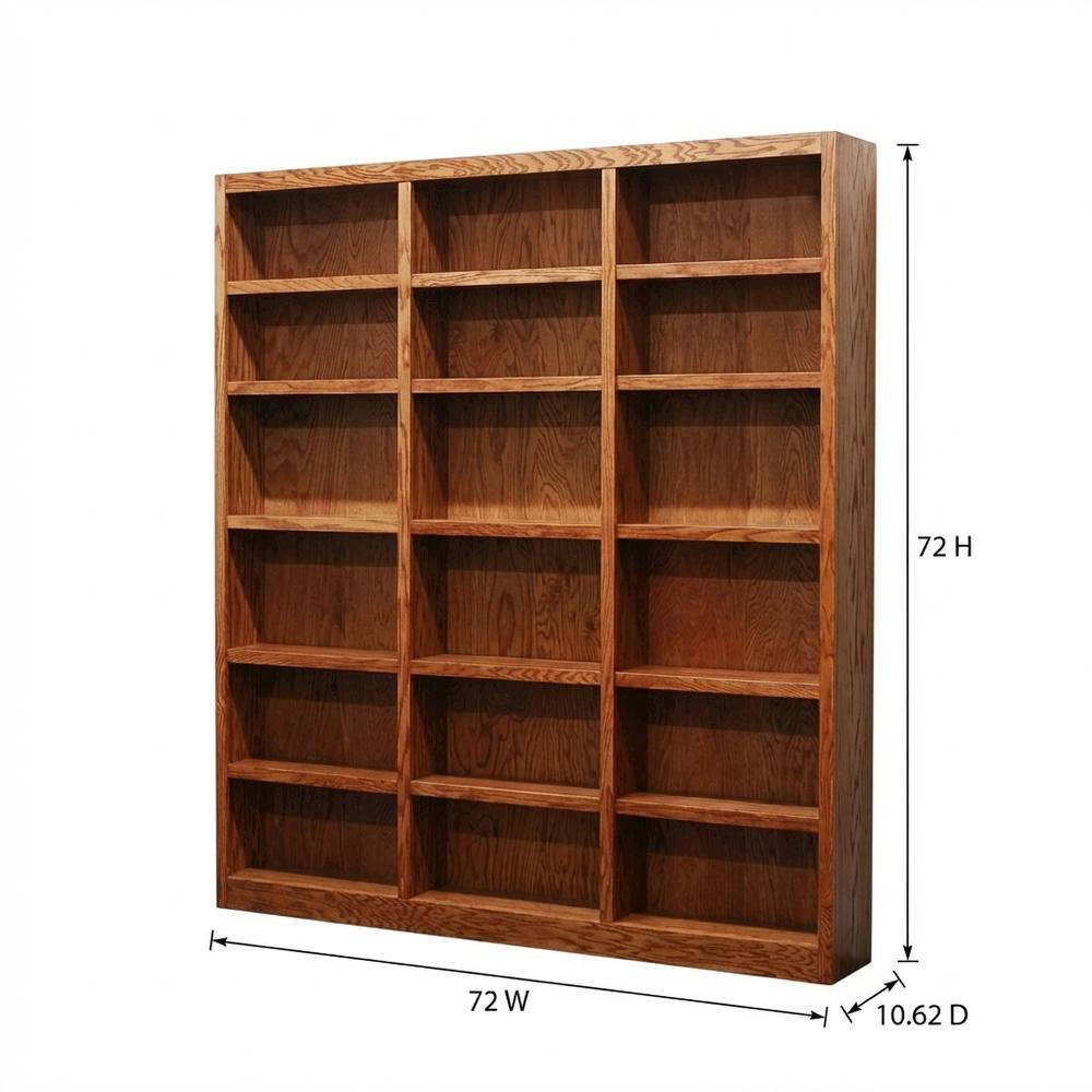 Dry Oak Wall Storage Unit with Adjustable Shelves and Durable Construction