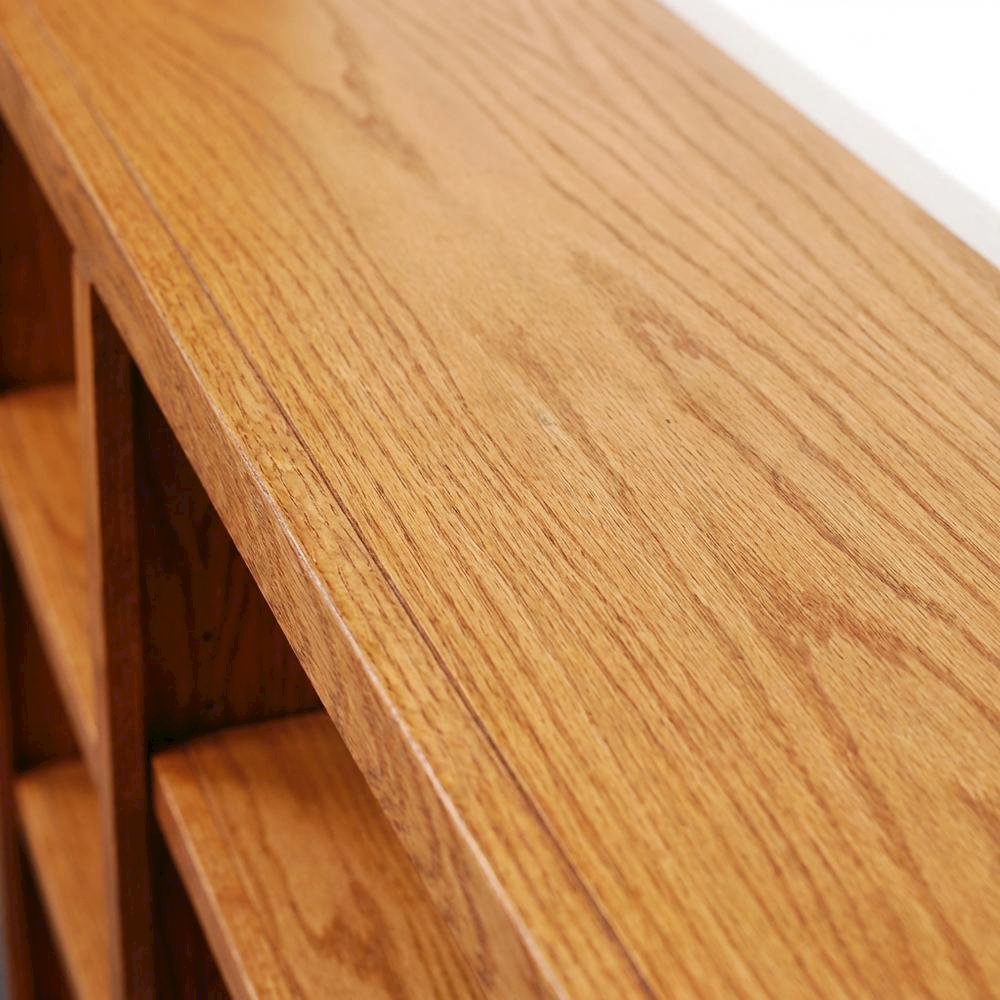 Dry Oak Wall Storage Unit with Adjustable Shelves and Durable Construction