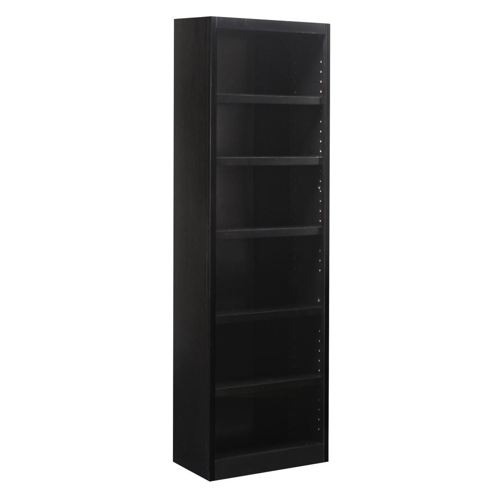 Concepts in Wood Single Wide Bookcase, 6 Shelves, Espresso Finish