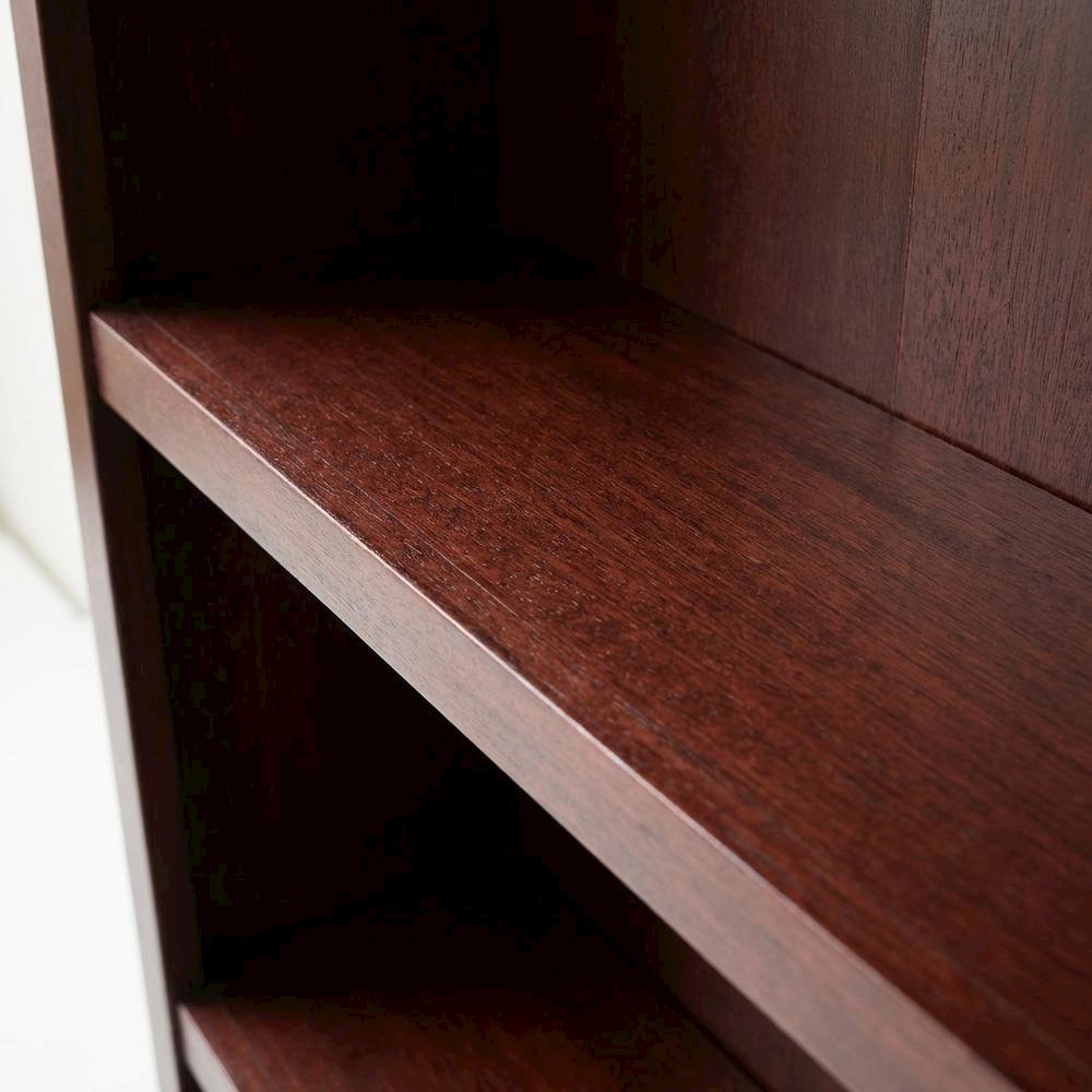 Cherry Finish Wall Storage Unit with 9 Adjustable Shelves and Spacious Design