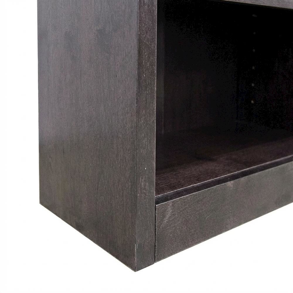 Espresso Finish Double Wide Bookcase with 10 Shelves and Adjustable Storage