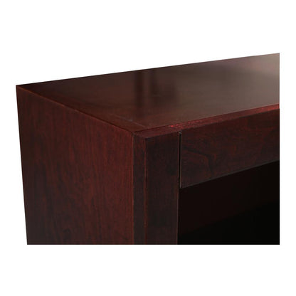 Concepts in Wood Double Wide Bookcase, 6 Shelves, Cherry Finish