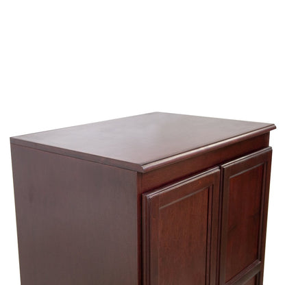 Armoire Wardrobe Closet with Doors, 2 Shelves,  Cherry Finish