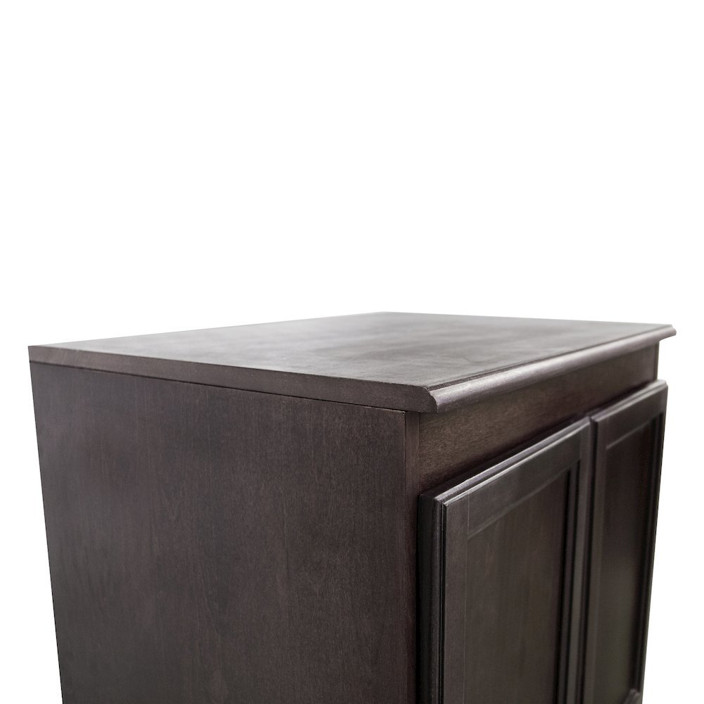 Armoire Wardrobe Closet with Doors, 2 Shelves, Espresso Finish