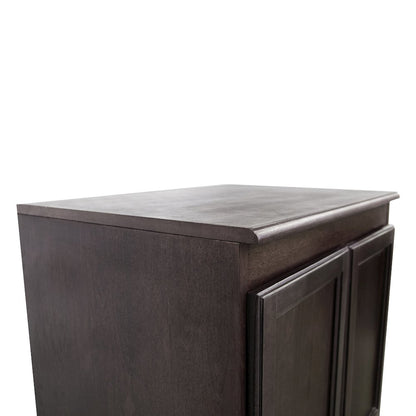 Armoire Wardrobe Closet with Doors, 2 Shelves, Espresso Finish