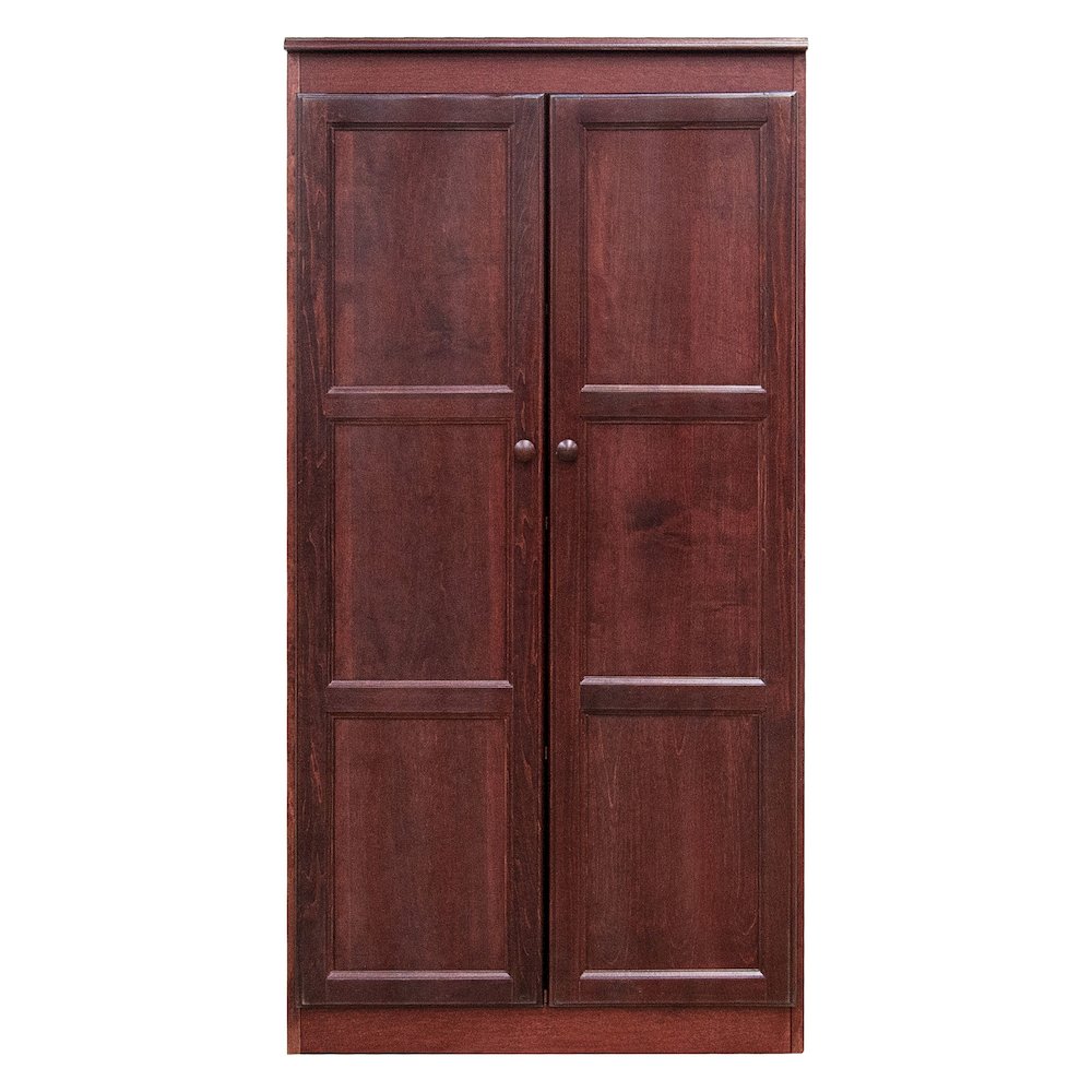 Concepts in Wood Multi-use Storage Cabinet, 4 Shelves, Cherry Finish