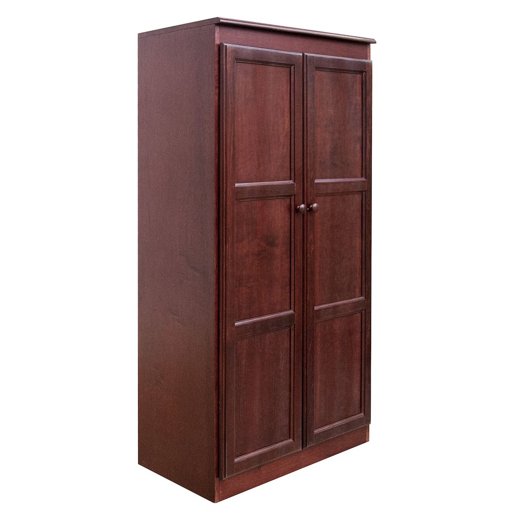 Concepts in Wood Multi-use Storage Cabinet, 4 Shelves, Cherry Finish