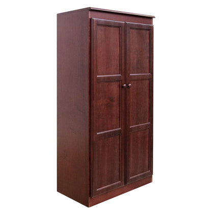 Concepts in Wood Multi-use Storage Cabinet, 4 Shelves, Cherry Finish