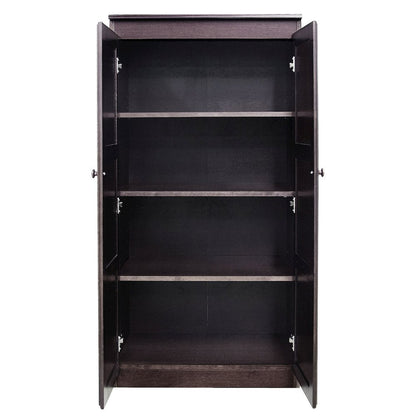 Concepts in Wood Multi-use Storage Cabinet, 4 Shelves, Espresso Finish