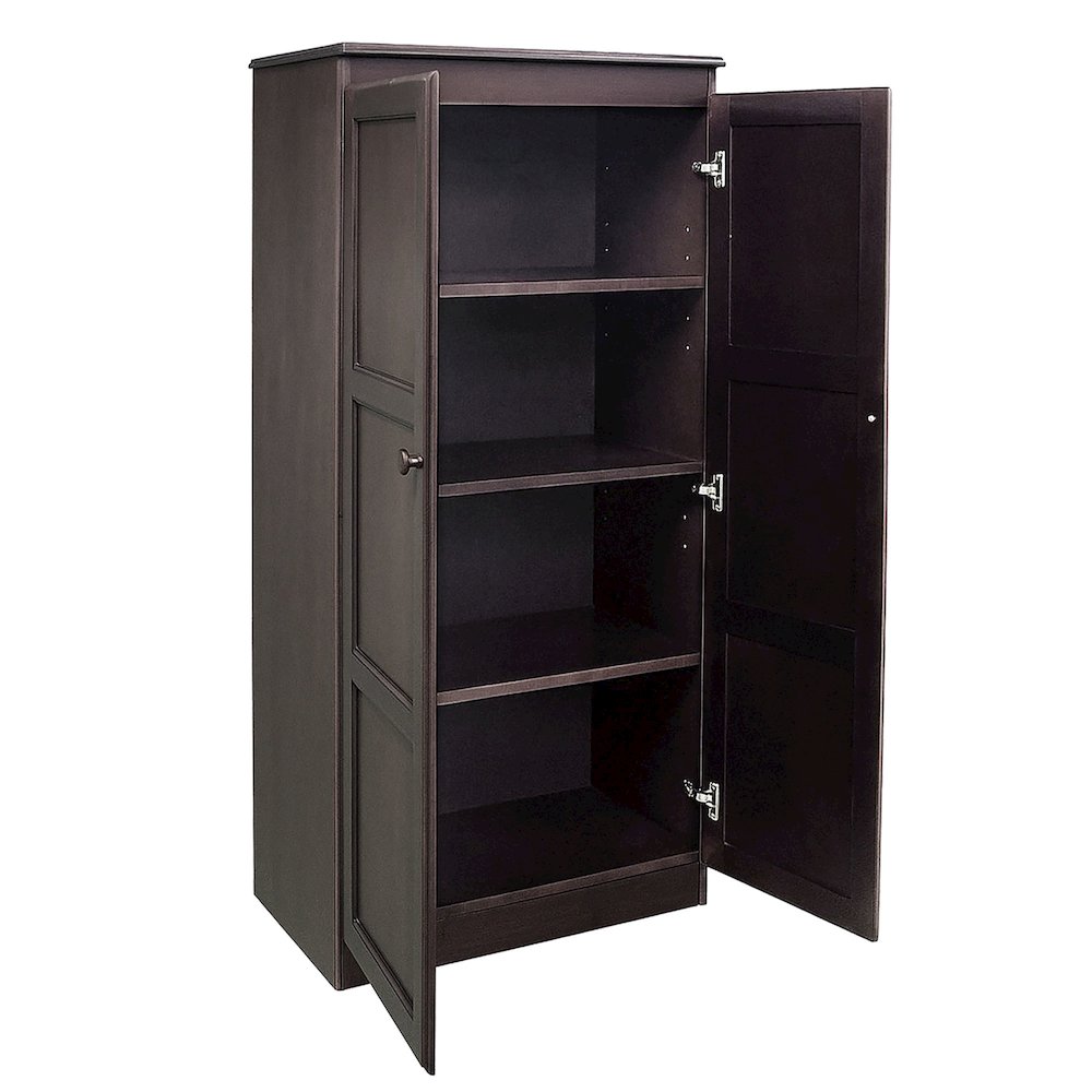 Concepts in Wood Multi-use Storage Cabinet, 4 Shelves, Espresso Finish