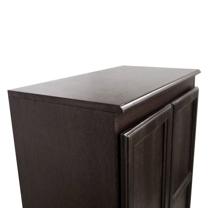 Concepts in Wood Multi-use Storage Cabinet, 4 Shelves, Espresso Finish