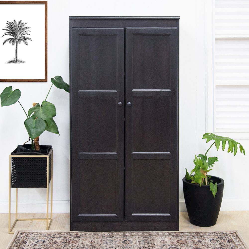 Concepts in Wood Multi-use Storage Cabinet, 4 Shelves, Espresso Finish