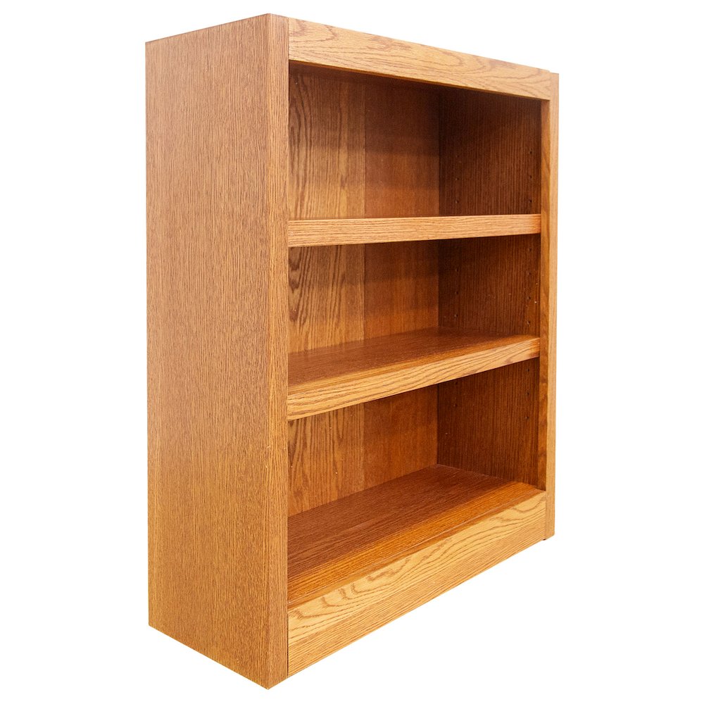 Concepts in Wood Single Wide Bookcase, 3 Shelves, Dry Oak Finish