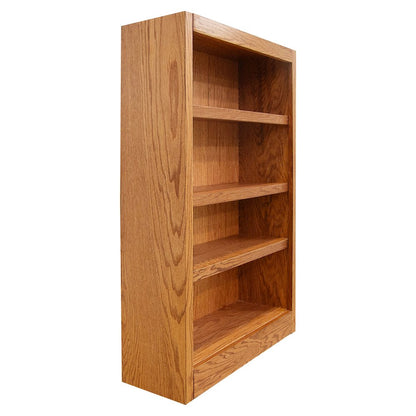 Concepts in Wood Single Wide Bookcase, 4 Shelves, Dry Oak Finish
