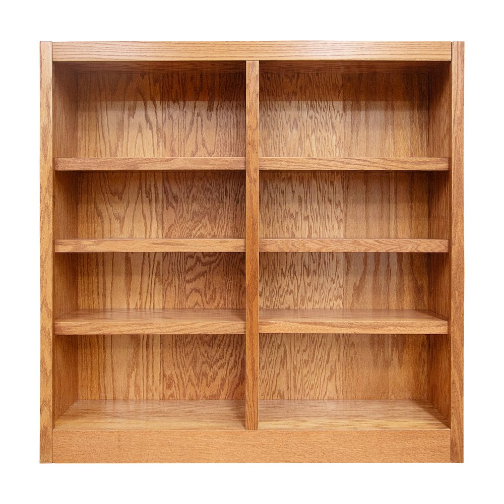 Concepts in Wood Double Wide Bookcase, 8 Shelves, Dry Oak Finish