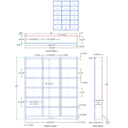 Concepts in Wood 72 x 84 Wall Storage Unit, Dry Oak Finish