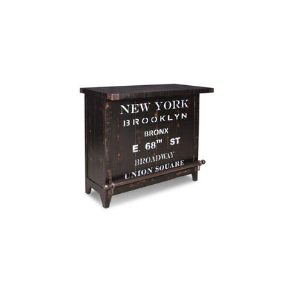 City Bar with Wine Rack - 48" - With Graffiti