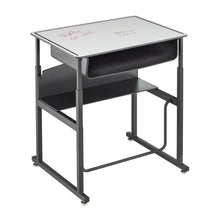 AlphaBetter® Adjustable-Height Stand-Up Desk, 28 x 20" Premium or Dry Erase Top, Book Box and Swinging Footrest Bar