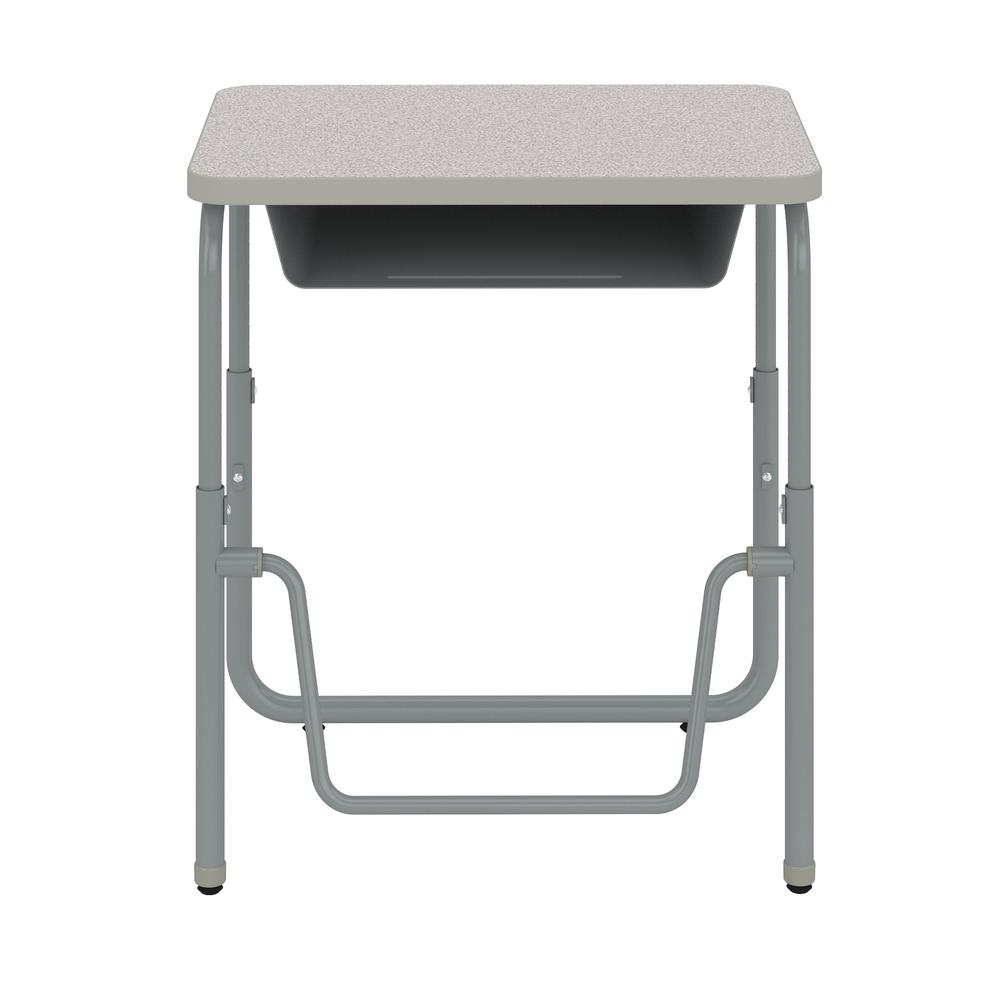 AlphaBetter®  2.0 Height – Adjustable Student Desk with Book Box and Pendulum Bar 22”-30” - Gray