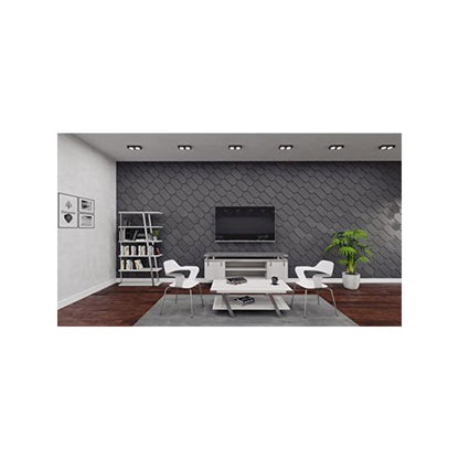 Mirella™ Low Wall Cabinet Wood Doors Stone Gray