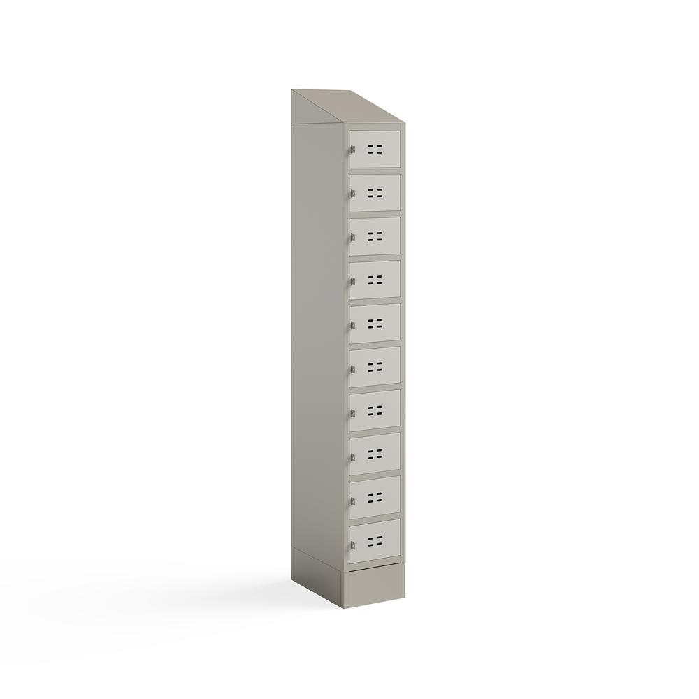 Single Continuous Metal Locker Base Addition 11.7"W x 16"D x 5.75"H - Tan