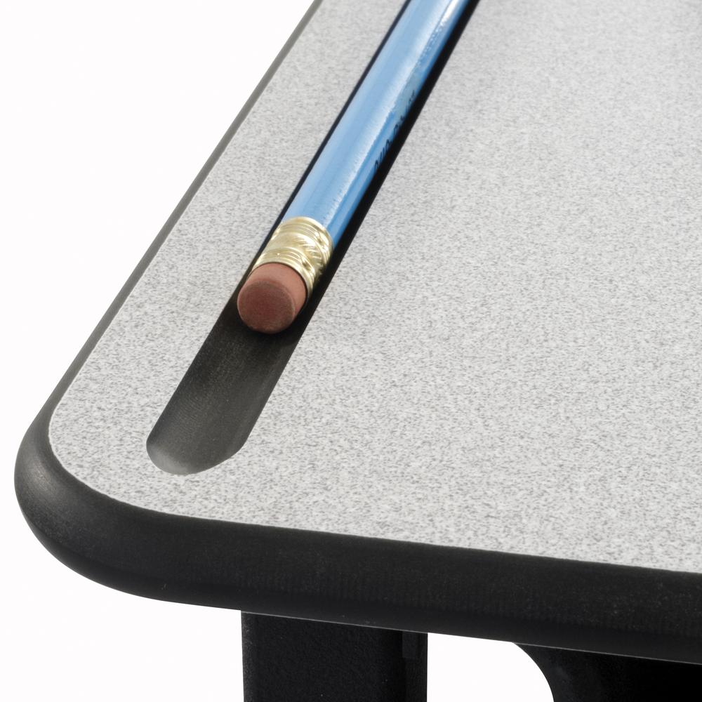AlphaBetter® Height-Adjustable Desk, 36 x 24”, Premium or Dry Erase Top - Gray
