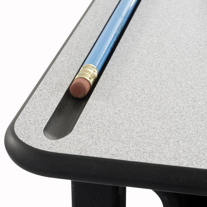 AlphaBetter® Height-Adjustable Desk, 36 x 24”, Premium or Dry Erase Top - Gray
