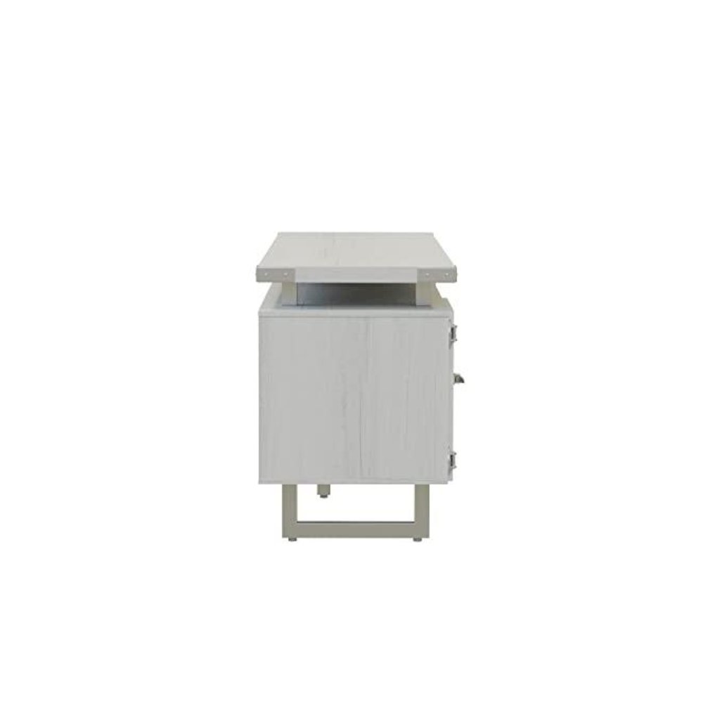 Mirella™ Low Wall Cabinet Glass Doors White Ash