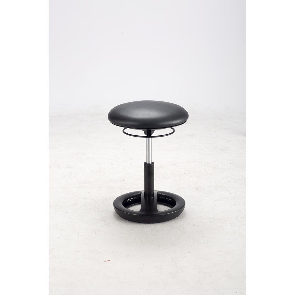 Twixt Desk Height Ergonomic Stool, 22.5" Seat Height, Supports up to 250 lbs., Black Seat/Black Back, Black Base