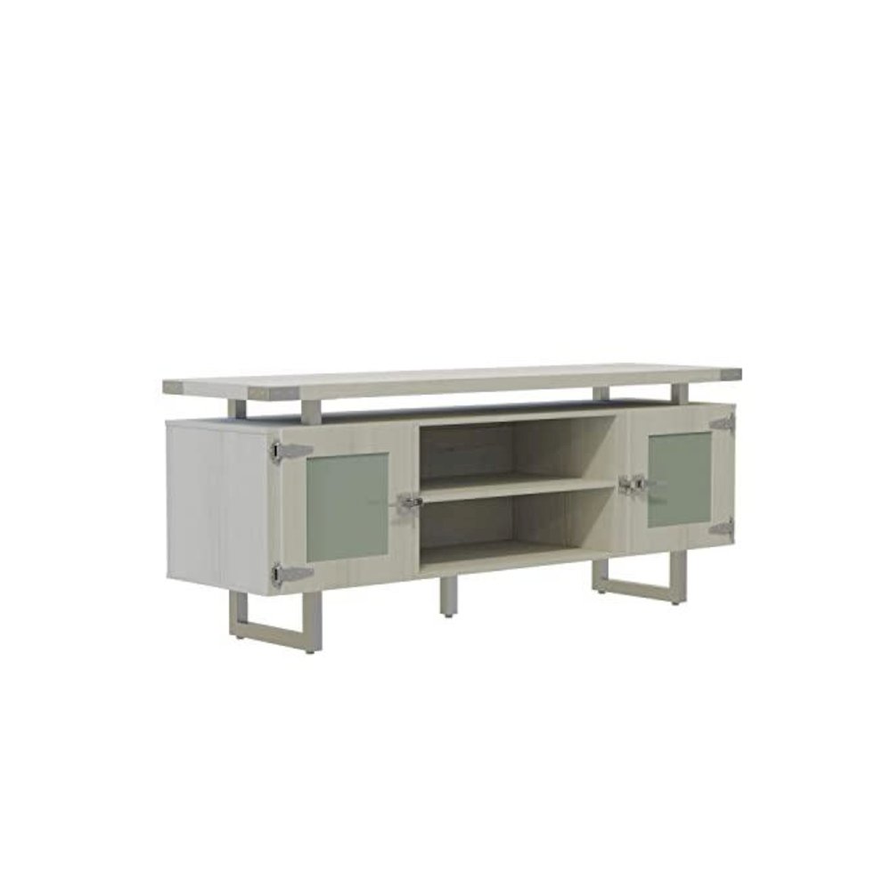 Mirella™ Low Wall Cabinet Glass Doors White Ash