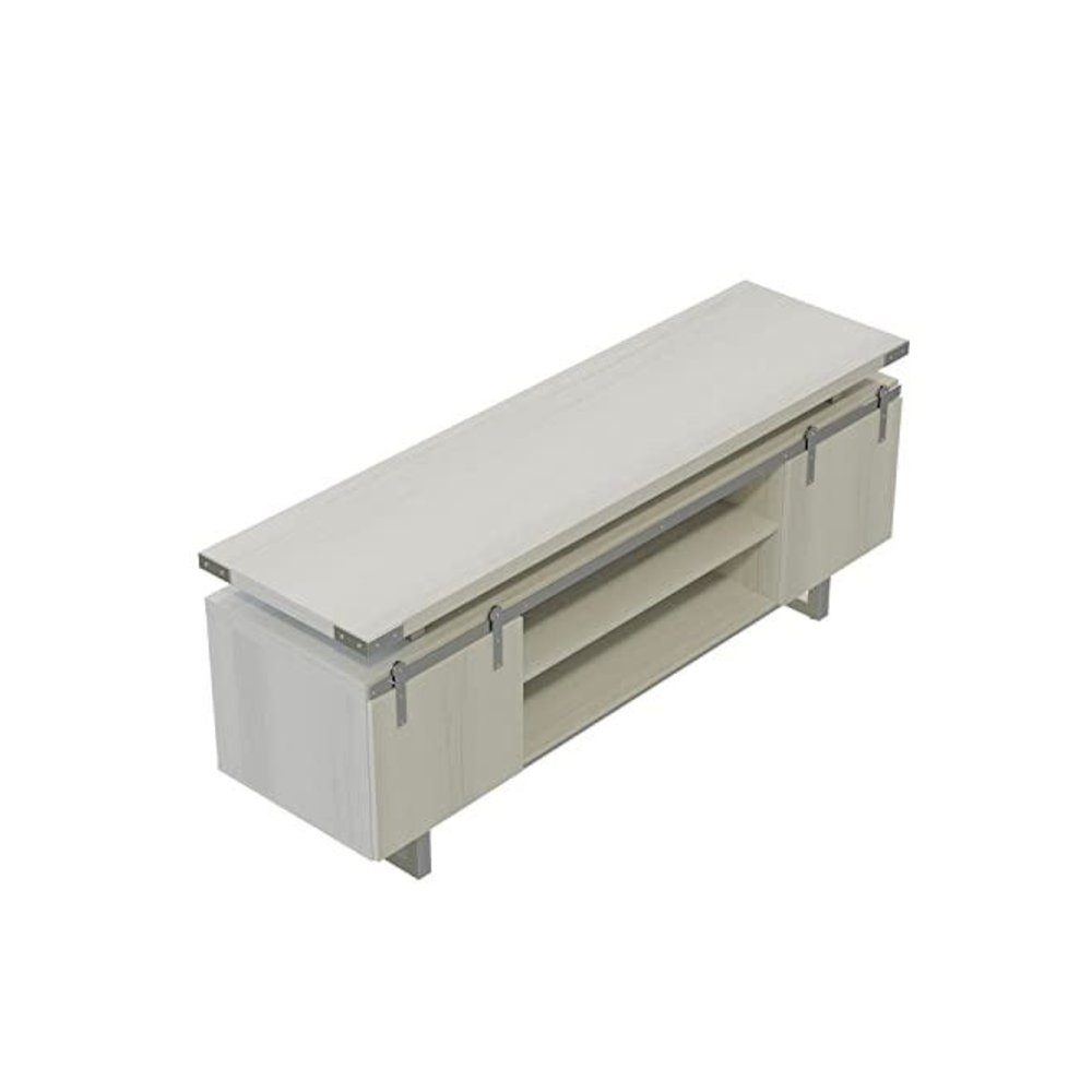 Mirella™ Low Wall Cabinet Wood Doors White Ash